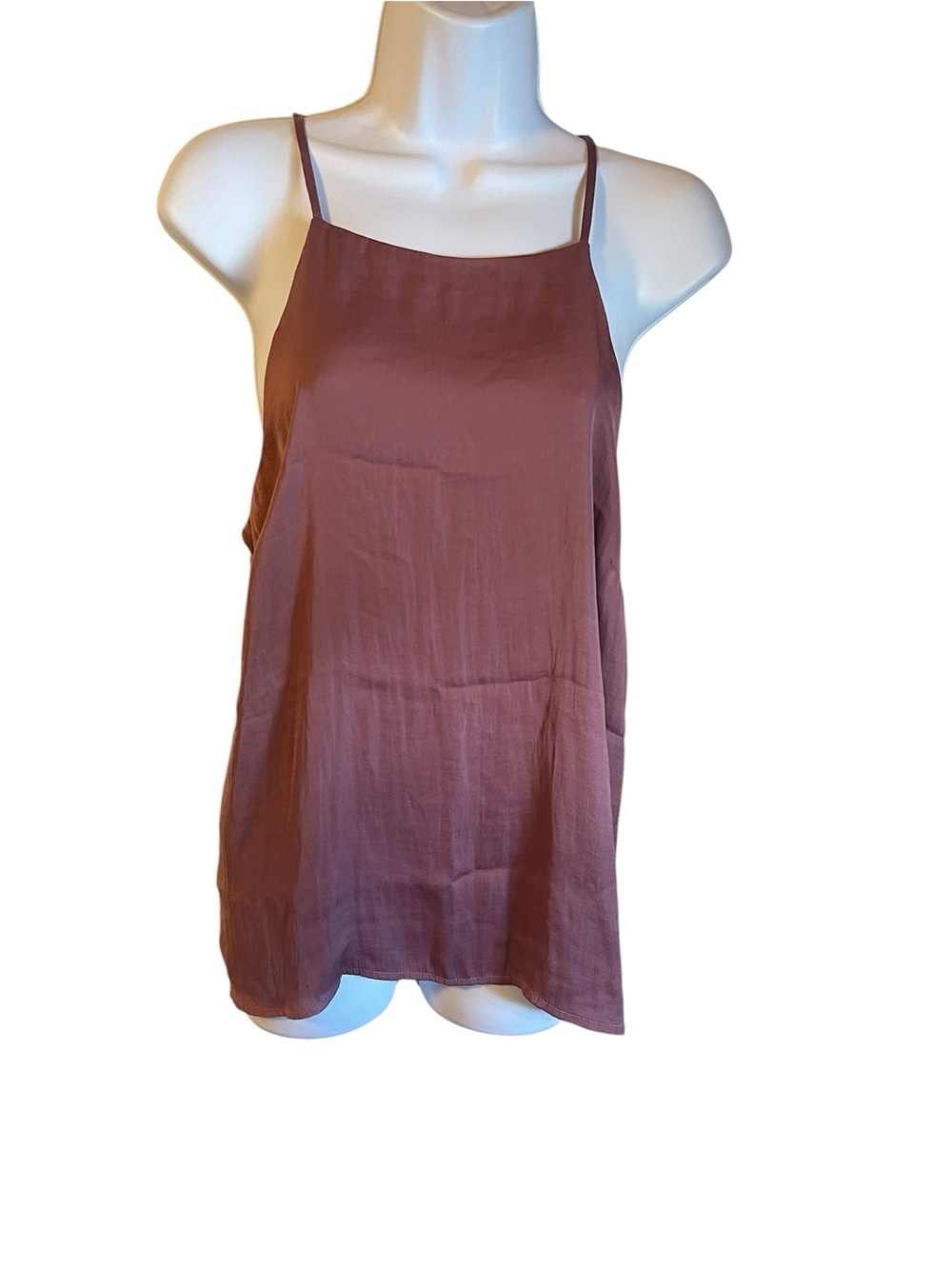 1. State Mauve Spaghetti-Strap Satin Cami